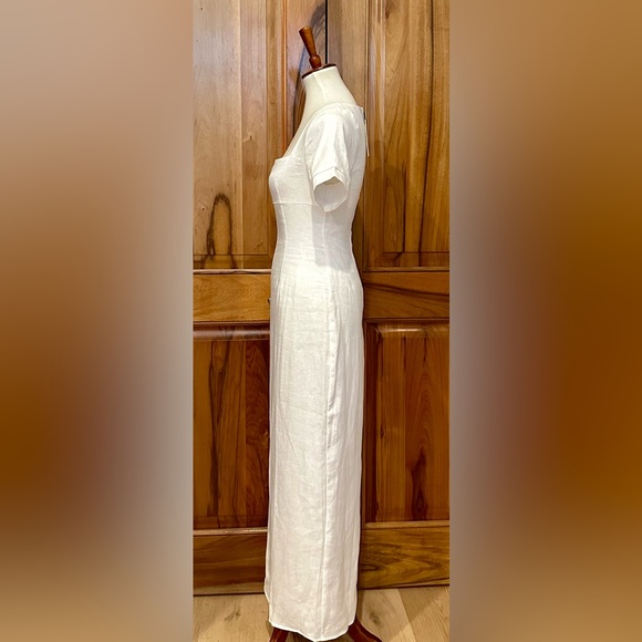 DISSH - Jamie White Linen Midi Dress - 4 - Picture 3 of 14